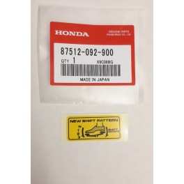 Honda 87512-092-900 Gear Shift Sticker