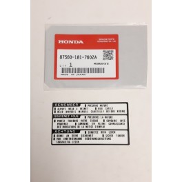 Honda 87560-181-760ZA Drive Caution