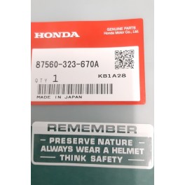 Honda 87560-323-670A Preserve Sticker