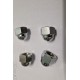 4 Chrome Dome Hex Nuts M12Pitch 1.25